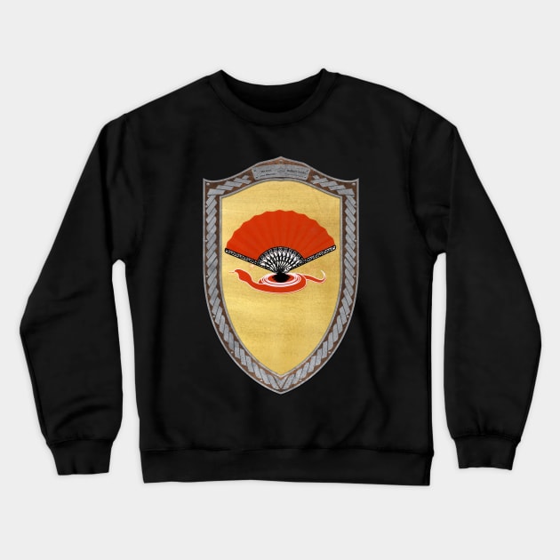 The Fans (Shield moonsilver Celtic Rope on wood) Crewneck Sweatshirt by Swabcraft